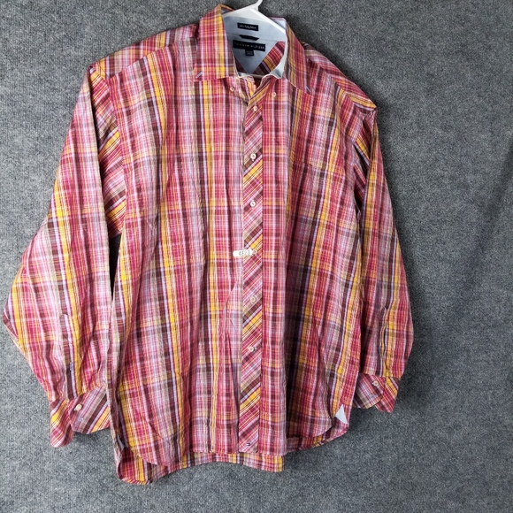TOMMY HILFIGER Men's shirts button Down  long sleeve collared sz XXL - Picture 2 of 8